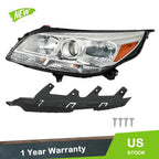 Replacement Headlight for Chevy Malibu LT LTZ (2013–2015) Chrome Halogen
