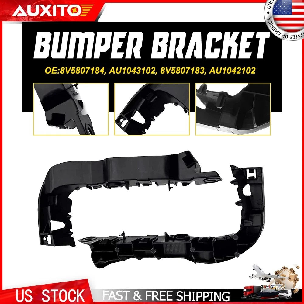 Bumper Bracket Pair for Audi A3 (2015–2018) - Left & Right Side, Black