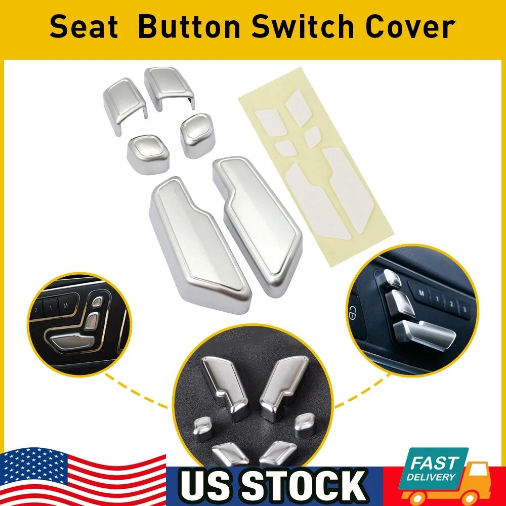 Chrome Door Seat Adjust Button Switch Cover Trim for Mercedes-Benz E Class (2009–2016)