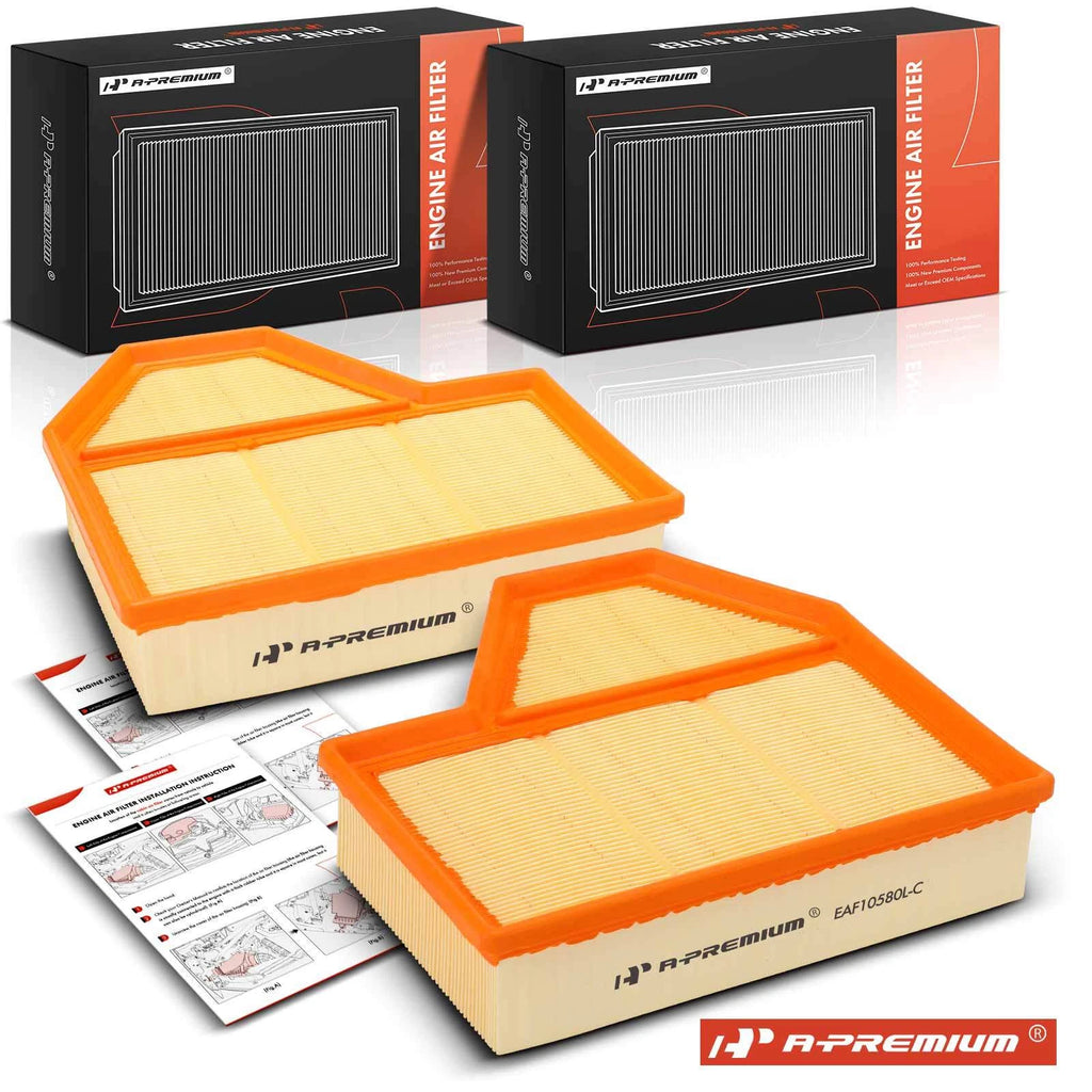 2X Engine Air Filter for BMW M5 E60, M6 E63 E64 (2006–2010) V10 5.0L