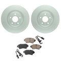 Set of 2 Bosch QuietCast Rear Rotors & Akebono EURO Ceramic Pads for A4 A5 Quattro (2009–2016)
