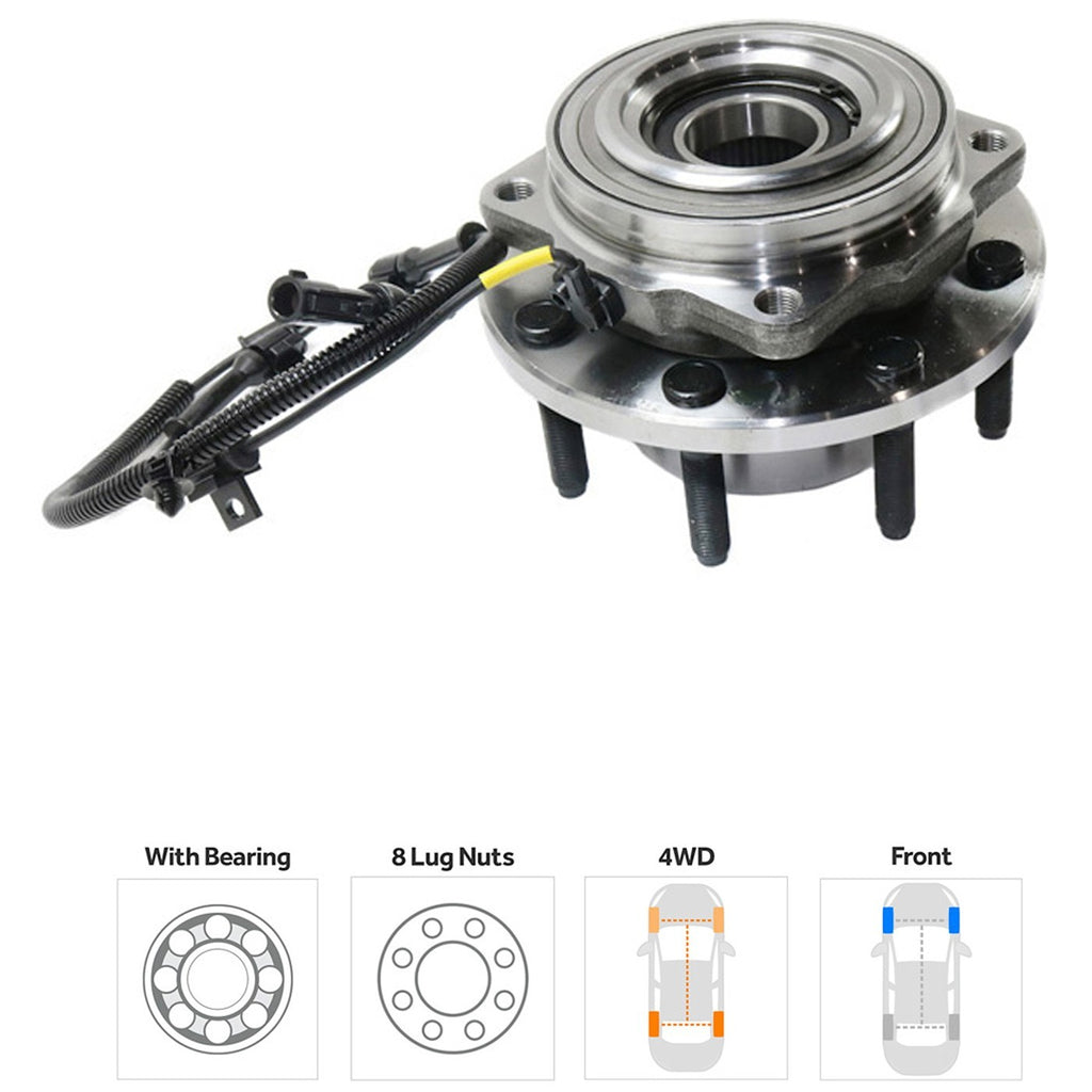 Wheel Hub for Ford F-250 Super Duty (2005–2010) Front LH/RH 8 Lug 4WD