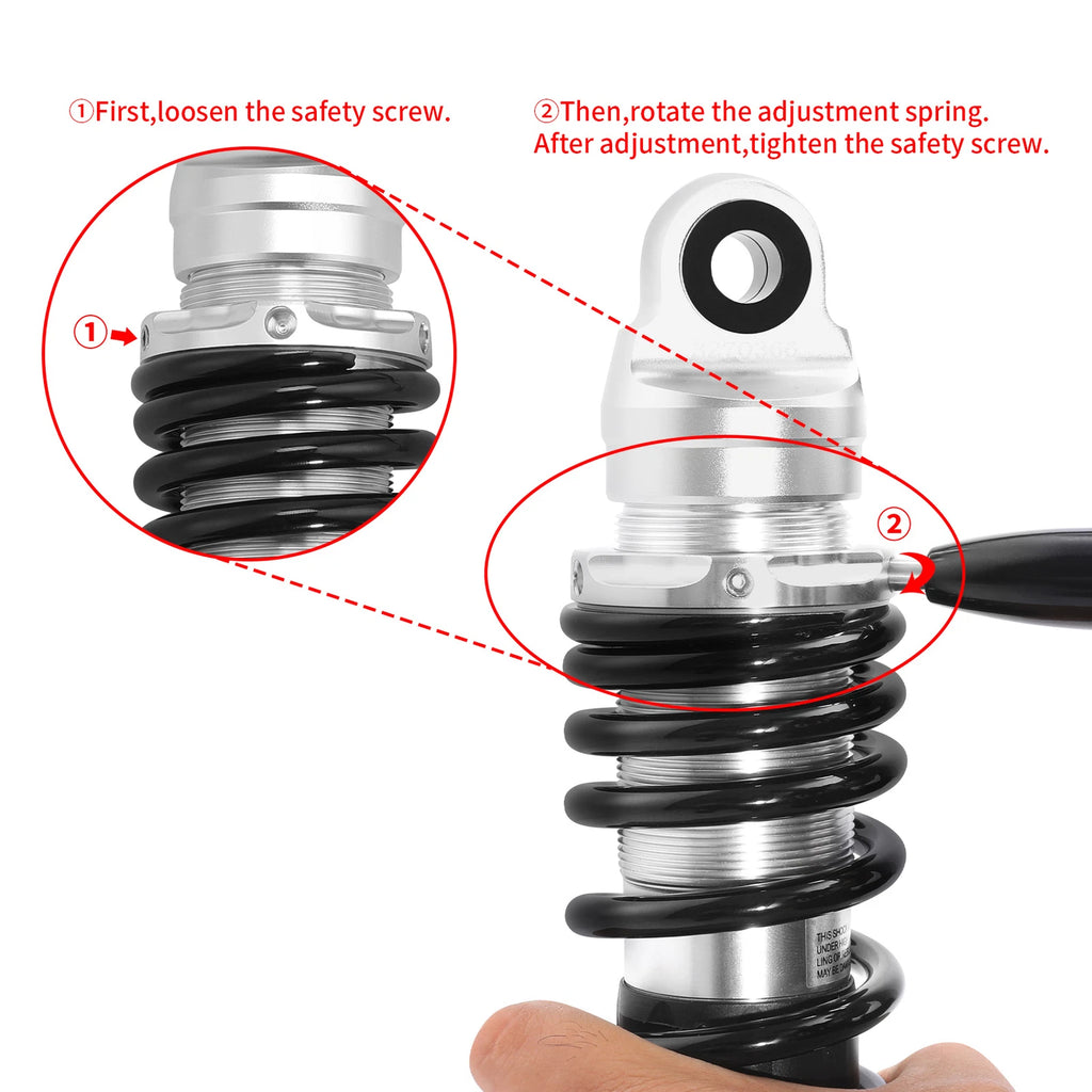 Remote Reservoir Rear Suspension Shocks for Harley Road Street Glide (2014–2024)