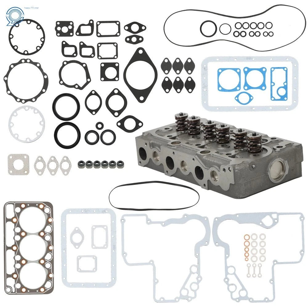 Complete Cylinder Head with Valves & Gasket Kit for Kubota D950 D850