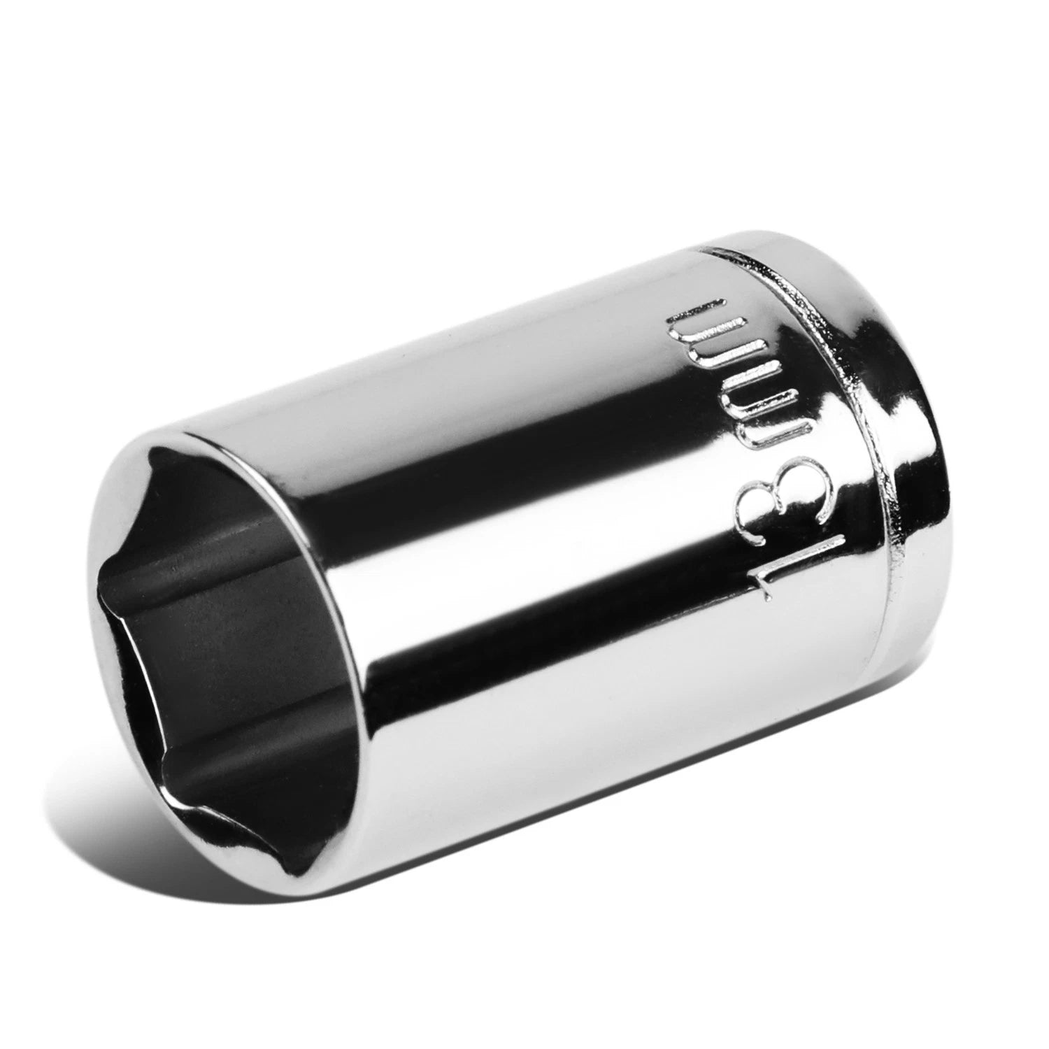 1-Piece 13mm 3/8" Drive 6 Point Chrome Socket for Metric Tools