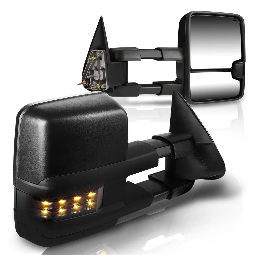 Power Heated Towing Side Mirrors for Silverado/Sierra (2003–2007) w/Smoked Signal