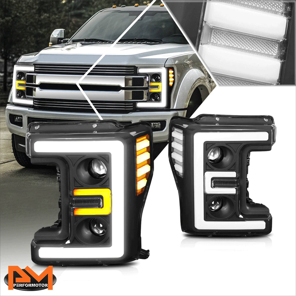 3D LED DRL Dual Projector Headlight for Ford Super Duty (2017–2019)