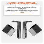 Set of 4 Front Bumper Fillers for Cadillac Seville (1980–1985)