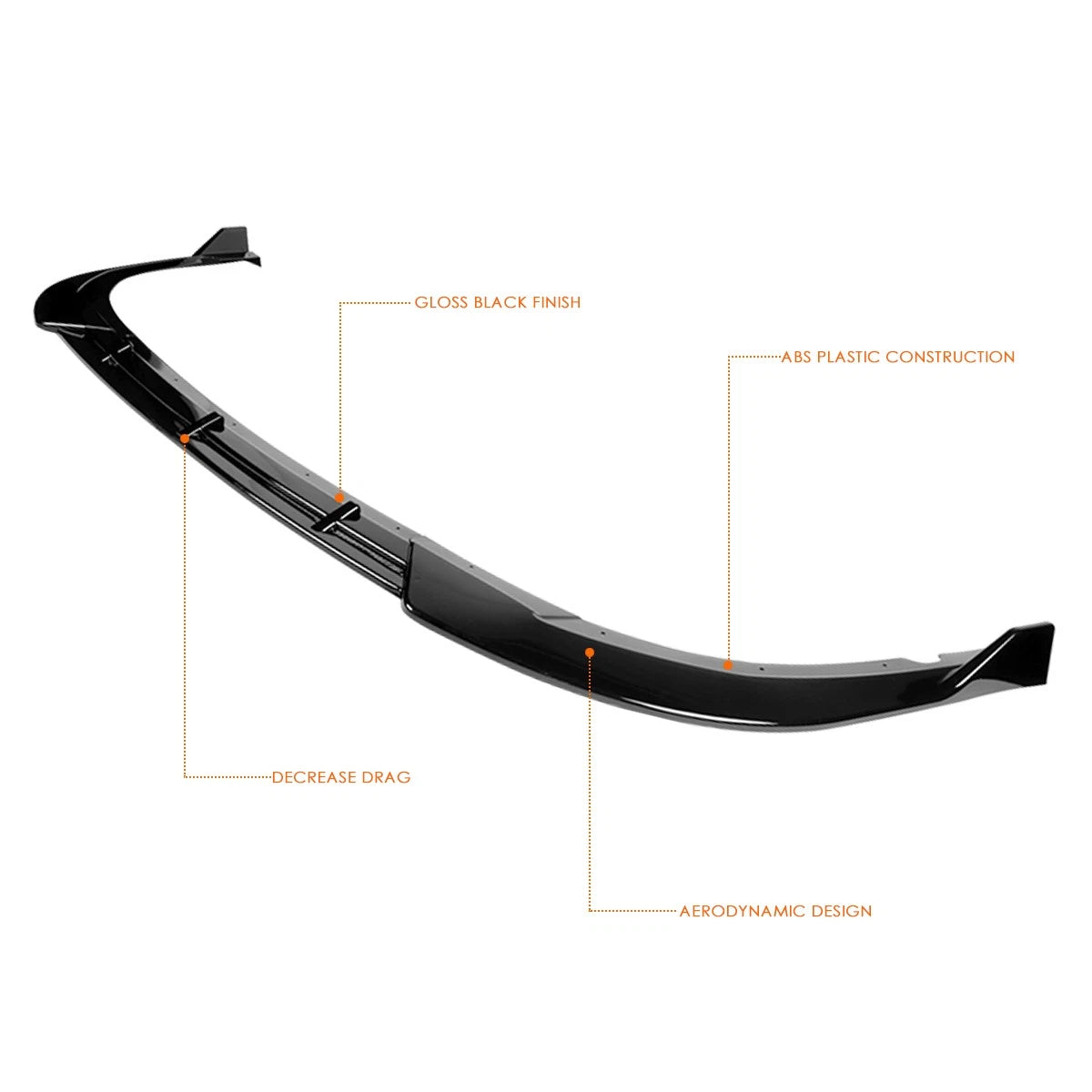 Gloss Black Front Bumper Body Kit Spoiler Lip for Optima SX SXL (2016–2018)