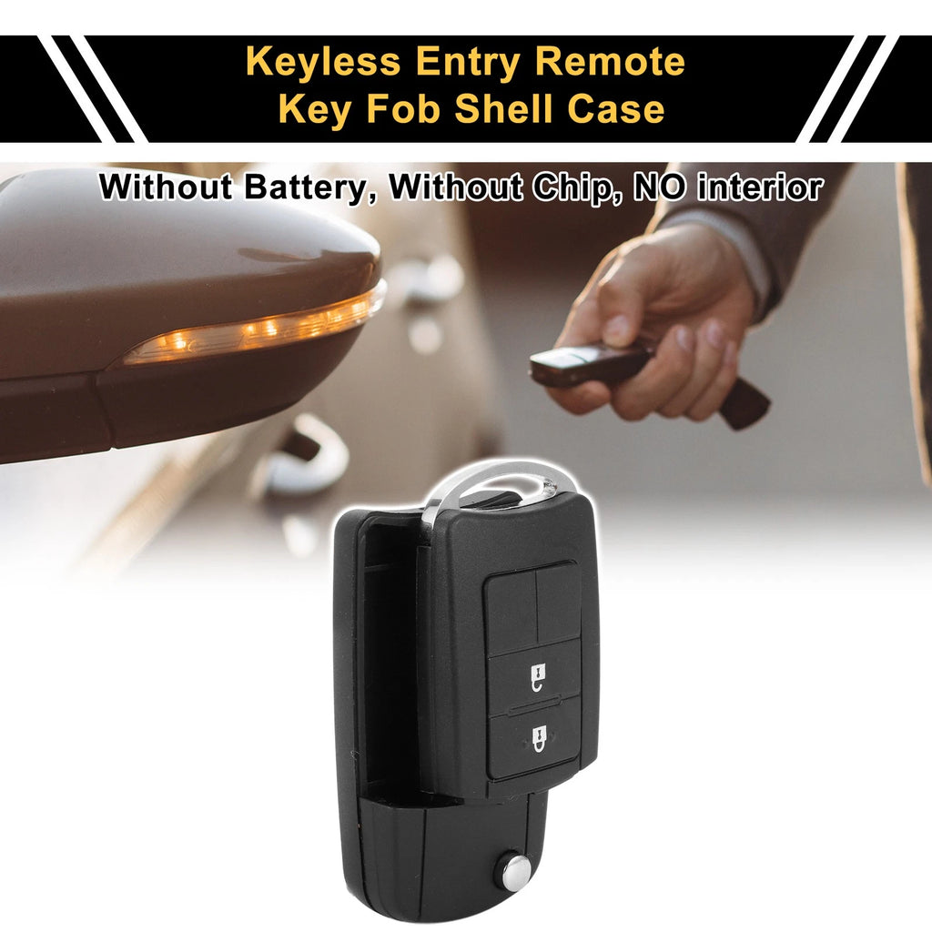2 Button Key Fob Shell Case for Toyota RAV4 (2013–2015) Black