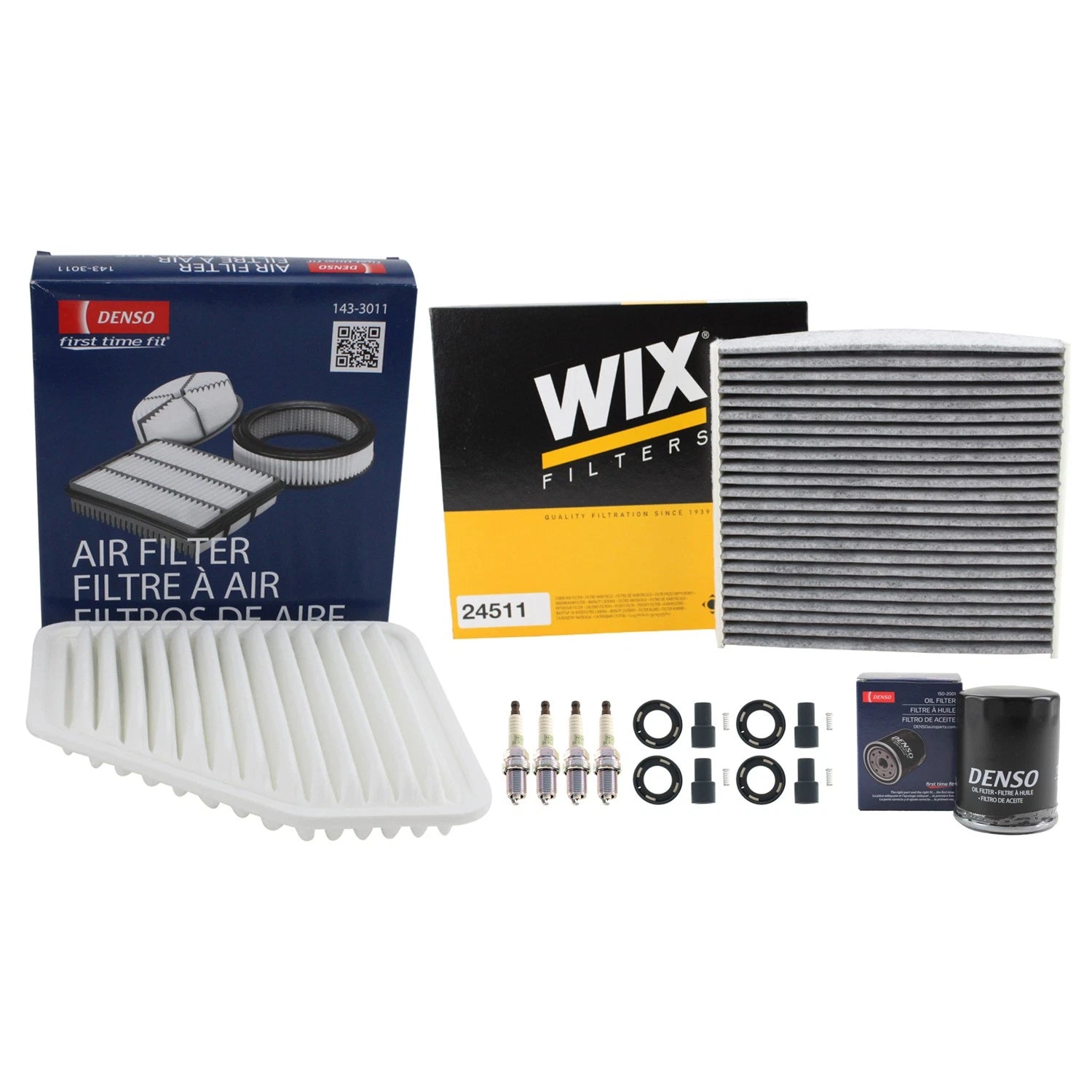 Tune Up Kit with NGK Spark Plugs & Boot for Toyota Corolla RAV4 Vibe (2002–2008)