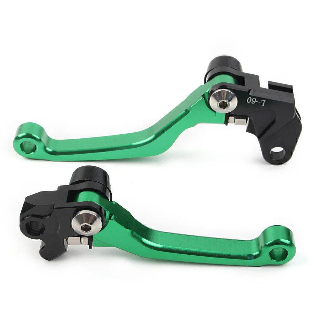 Green Pivot Brake Clutch Levers for Suzuki RM125 RM250 RM85 (2001-2008)