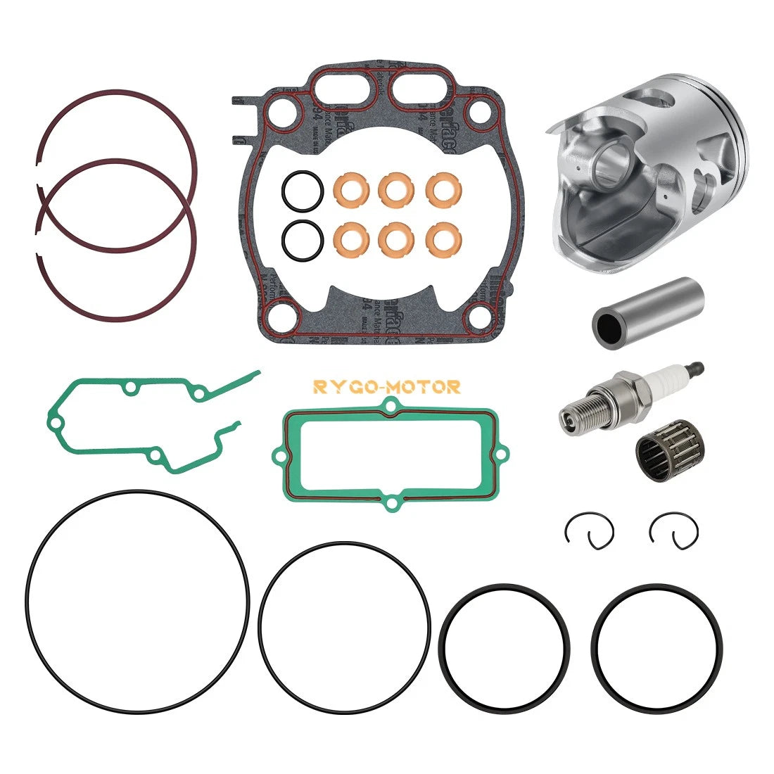 Piston & Rings Kit with Top End Gaskets for Yamaha YZ250 YZ250X (2005–2024) 66.4mm STD