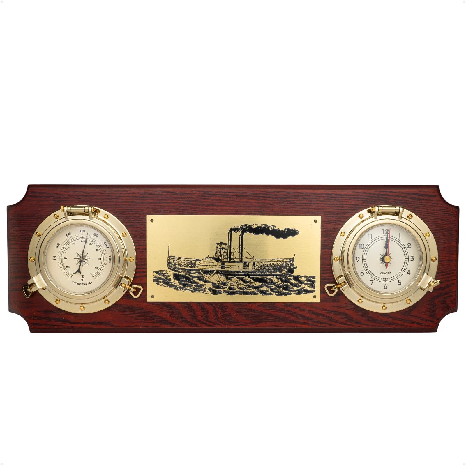 Porthole Weather Center for Nautical Style Weather Station (Thermometer, Clock)
