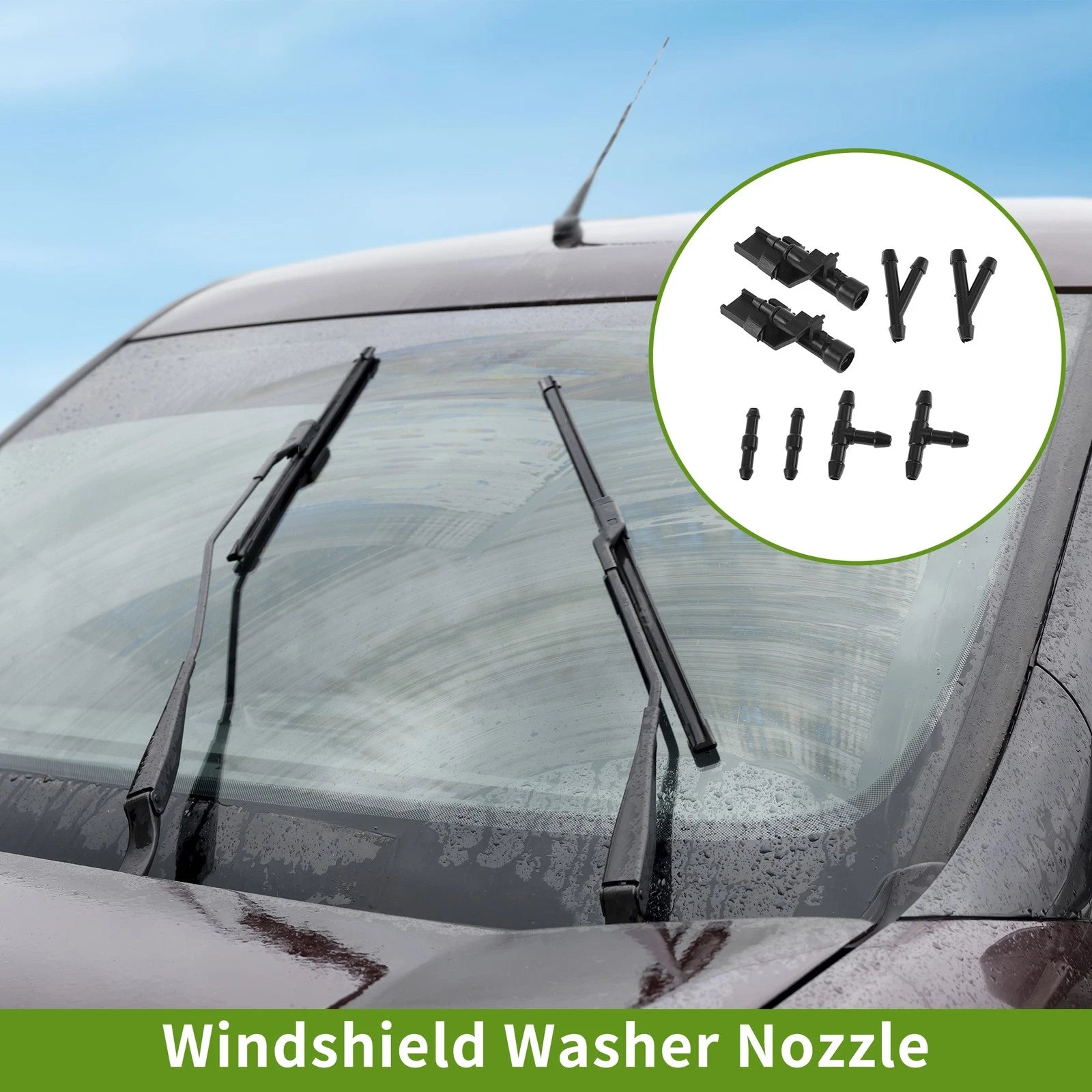 Windshield Washer Nozzle w/ Hose Connector for Honda (No. 76810TP6A01)