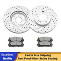 Front Drilled Brake Rotor Ceramic Pad Kit for Honda Accord (2003–2023)