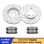 Front Drilled Brake Rotor Ceramic Pad Kit for Honda Accord (2003–2023)