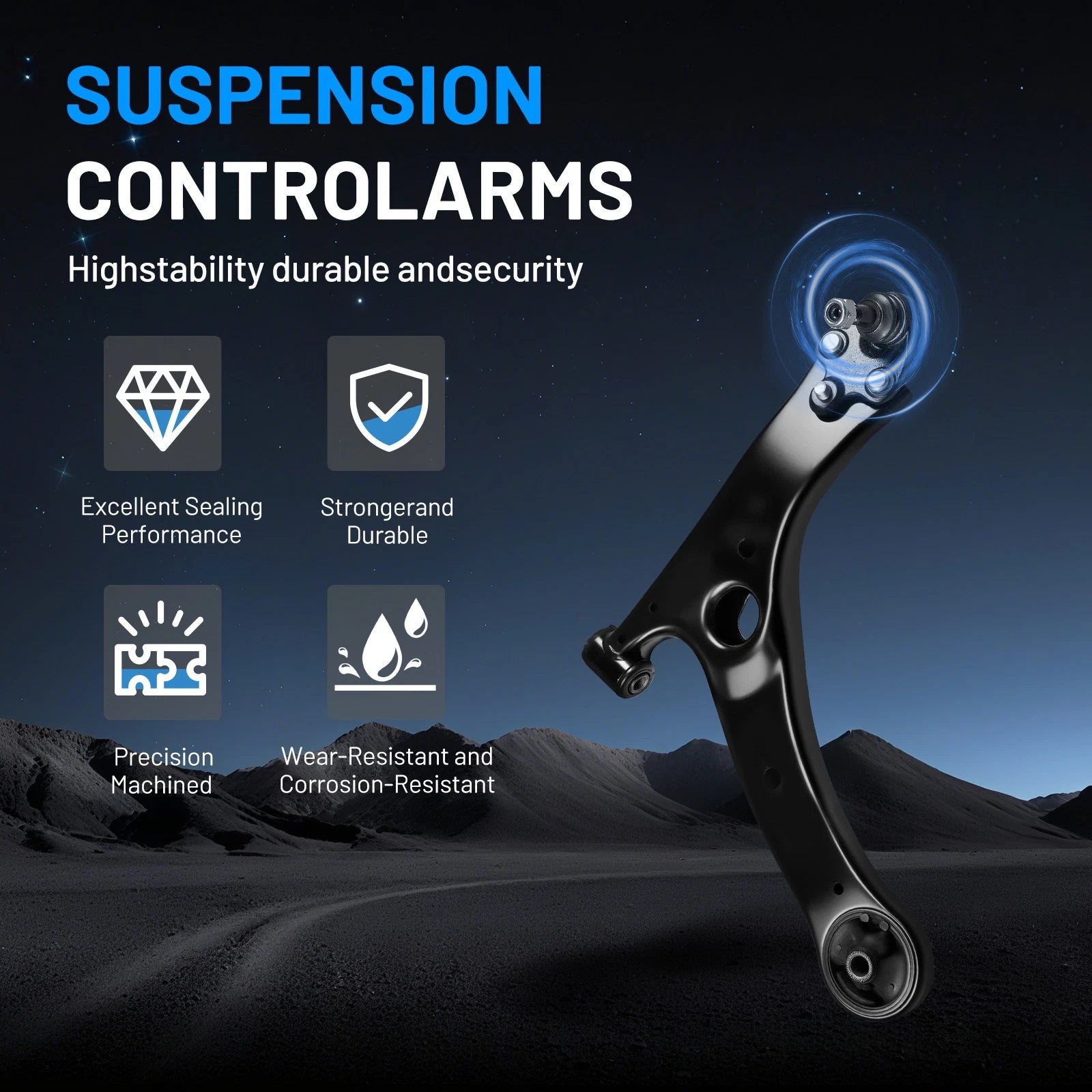 Front Lower Control Arms with Ball Joints Pair for Toyota Corolla (2014-2019)