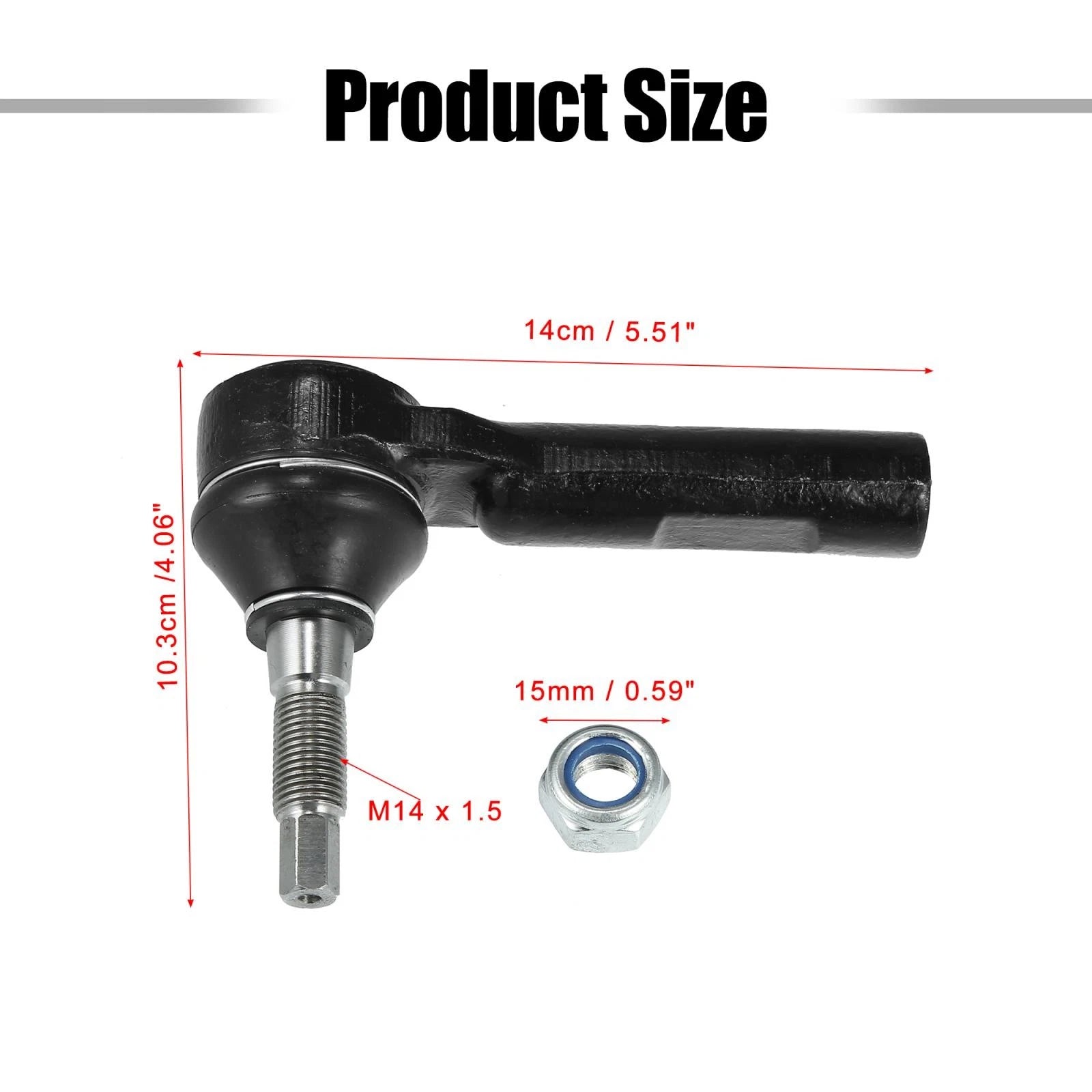 2pcs Front Outer Tie Rod ES800986 for Chrysler 300 (2011–2019) & Dodge Charger (2011–2019)