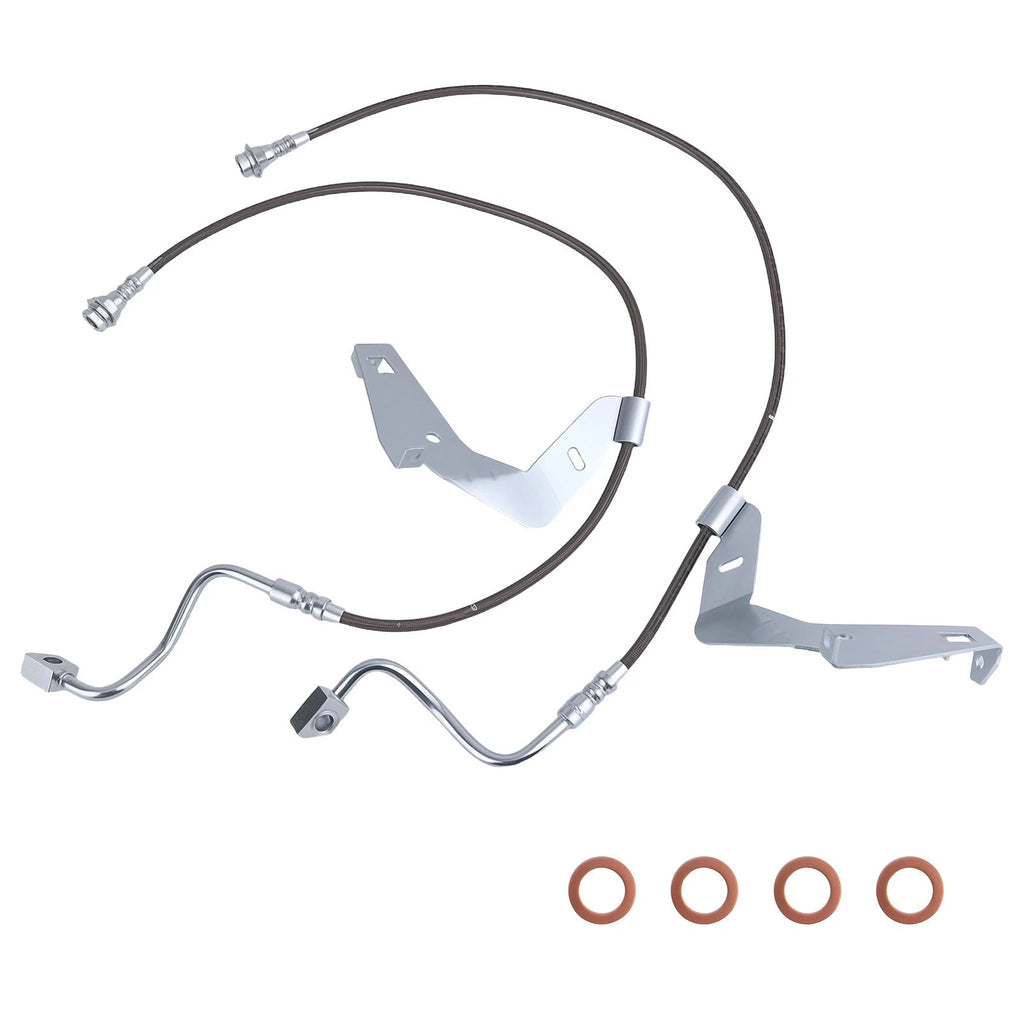 Front Stainless Steel Brake Line Kit for Ford F-250 F-350 4WD (2008–2016)