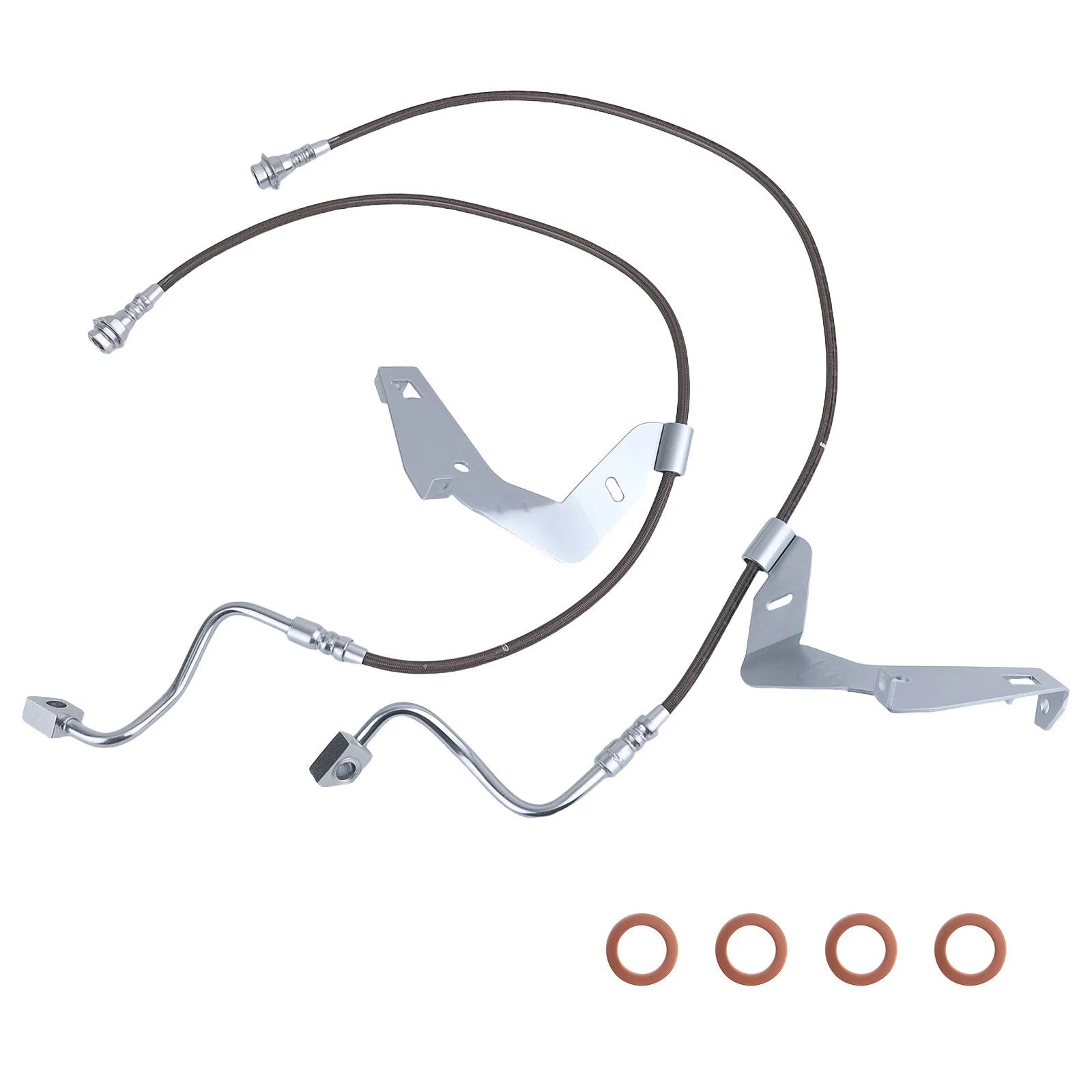 Front Stainless Steel Brake Line Kit for Ford F-250 F-350 4WD (2008–2016)