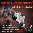 Ignition Switch Lock Cylinder with Remote Keys for Honda Accord (2013-2017)
