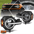 Sequential signal black headlights for Ford Bronco (2021–2026)
