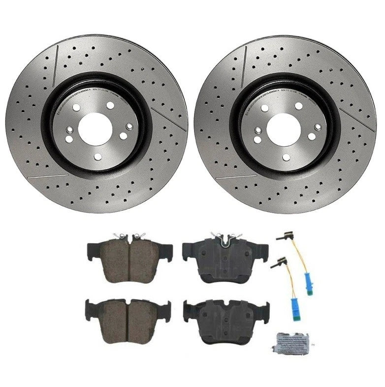 Rear Brake Kit 360mm Disc Rotors Euro Pads for MB X253 C253 GLC63 AMG (2016–2023)