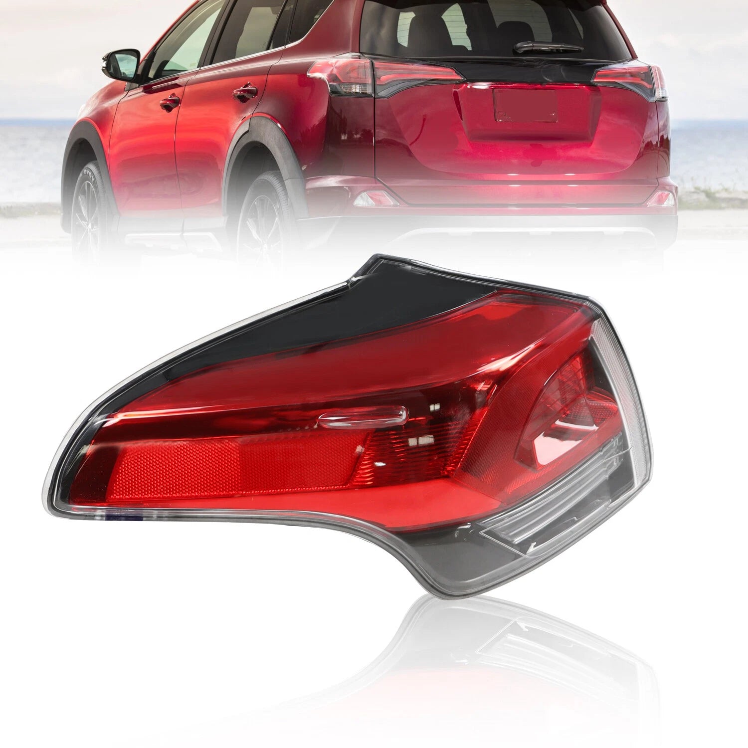 Brake Lamp Driver Side Outer Left Tail Light for Toyota RAV4 (2016–2018)