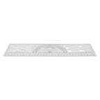 Pilot Navigation Ruler Tool with Clear Printed Scales for Universal Use