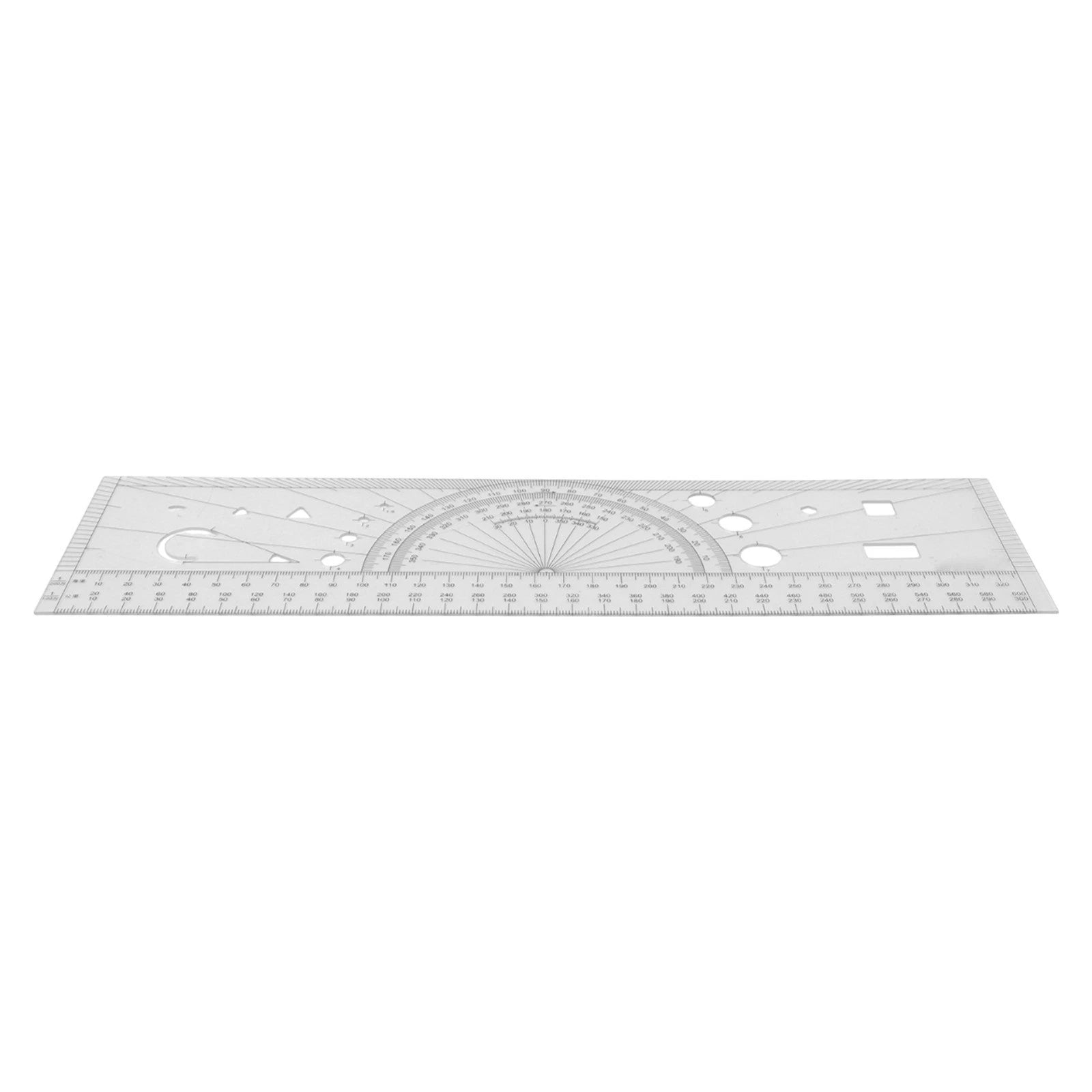Pilot Navigation Ruler Tool with Clear Printed Scales for Universal Use