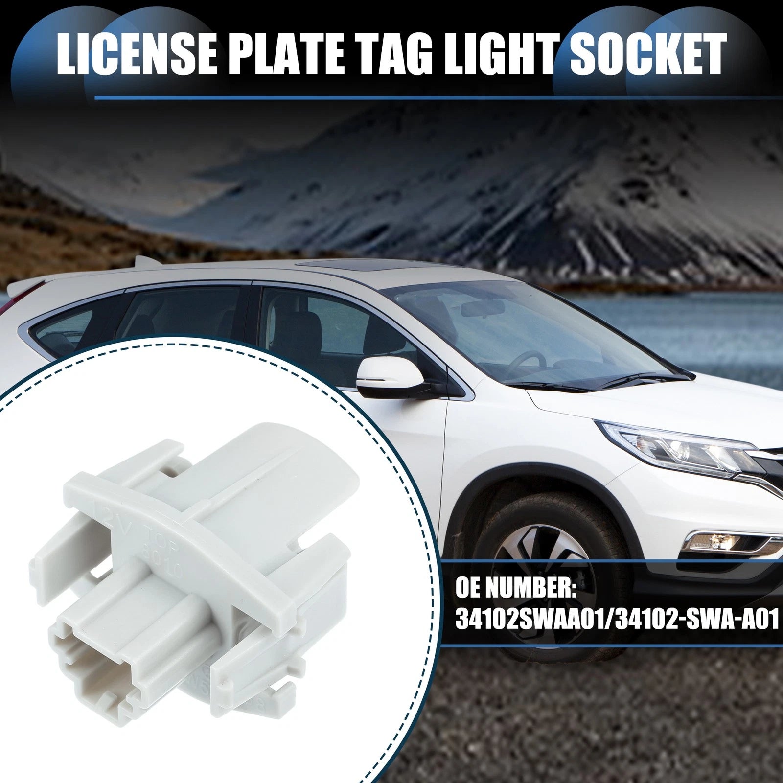 License Plate Tag Light Socket No. 34102SWAA01/34102-SWA-A01 for Honda Civic 