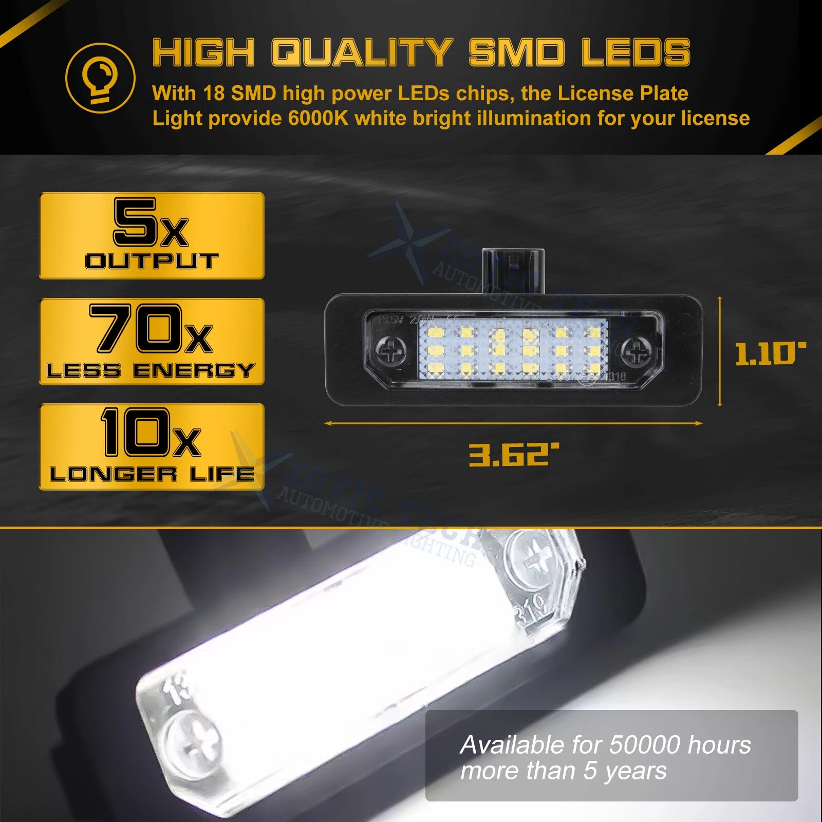 LED License Plate Light for Ford (2013-2019)