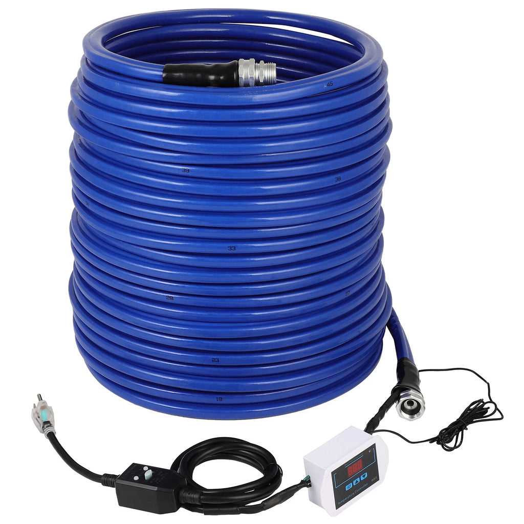 Heated Water Hose 100FT for Antifreeze (-45°F) with Digital Display