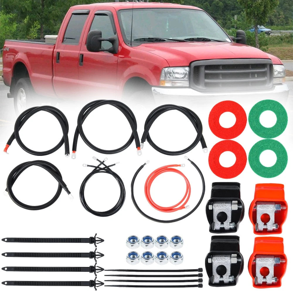 Battery Cables Kit for Ford Superduty F250/F350/Excursion 7.3L Diesel (1999–2003)