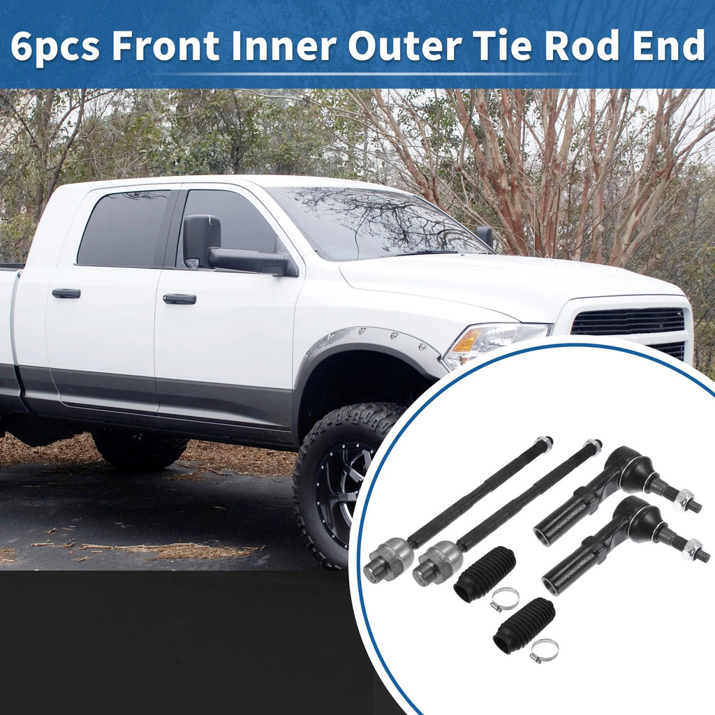 2X Front Outer Tie Rod End Links Kit for Dodge Ram 1500 (2006–2008) RWD