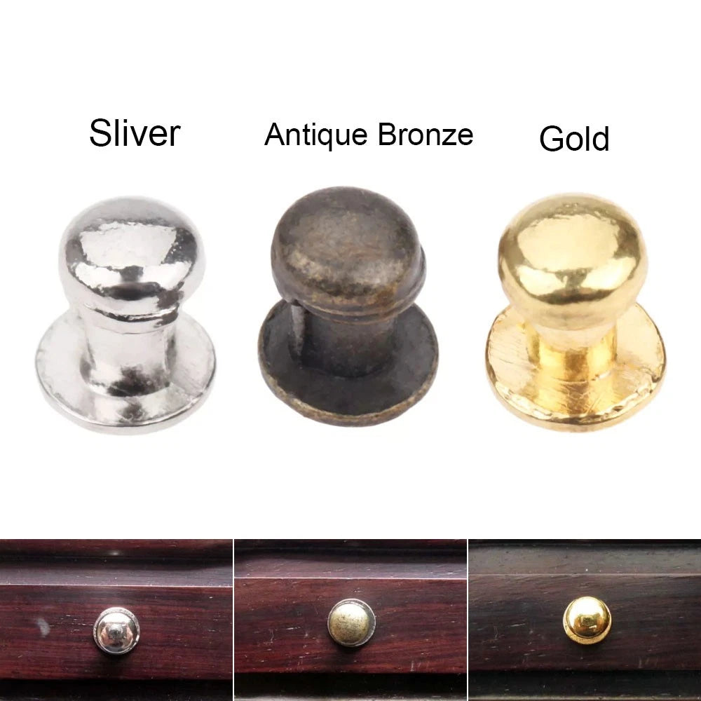 12Pcs Antique Jewelry Box Drawer Knob Pull Handle with Screw