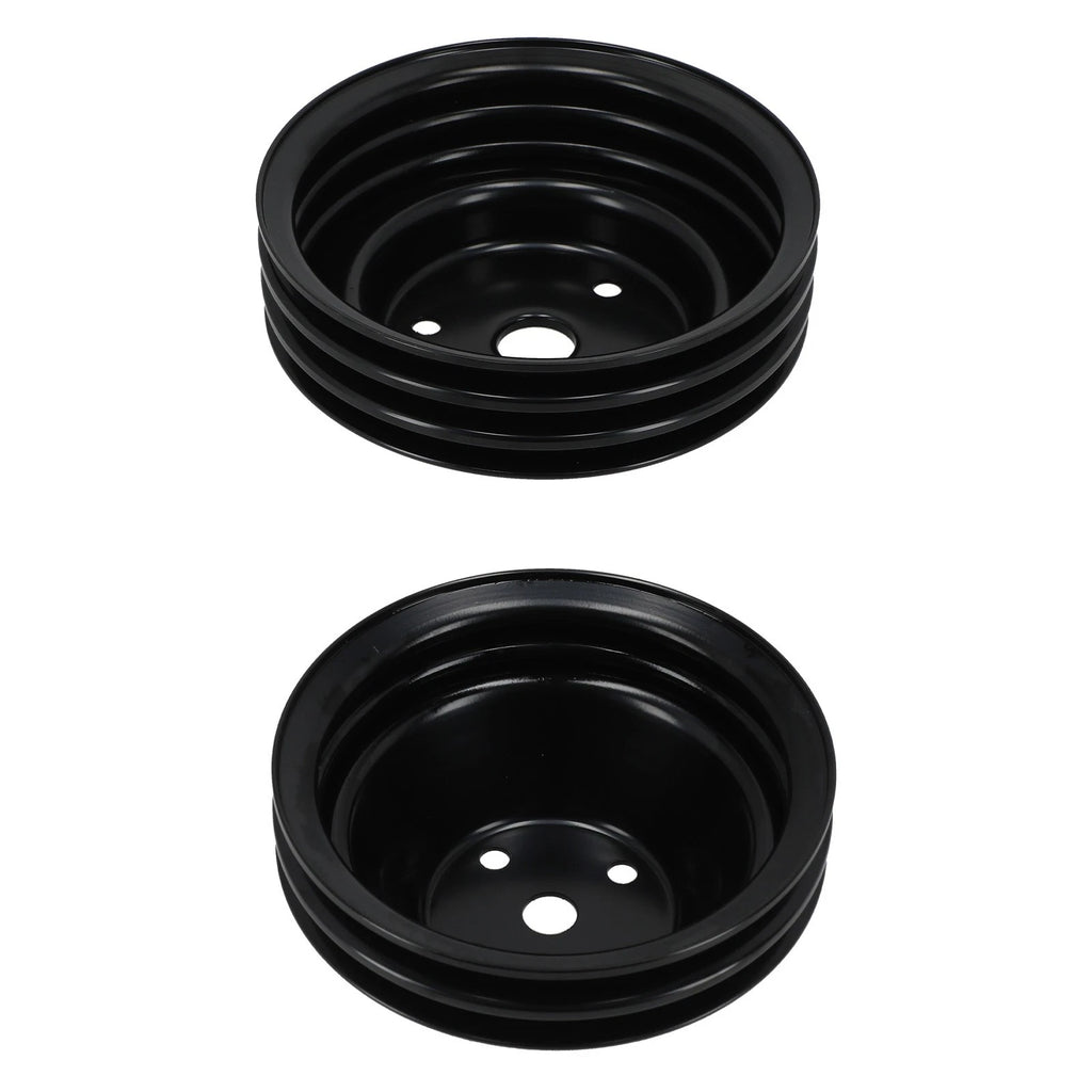 2&3 Groove V Belt Pulley for Chevy Small Block V8 262-400 283-350 (Direct Fit)
