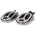 Grey Shark Teeth Racing Foot Pegs for Kawasaki KX250 KX450 (2008-2015)