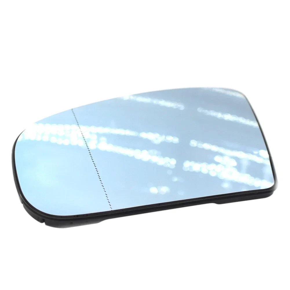 Left Blue Heated Side Mirror Glass with Plate for Mercedes S Class (1999-2003)