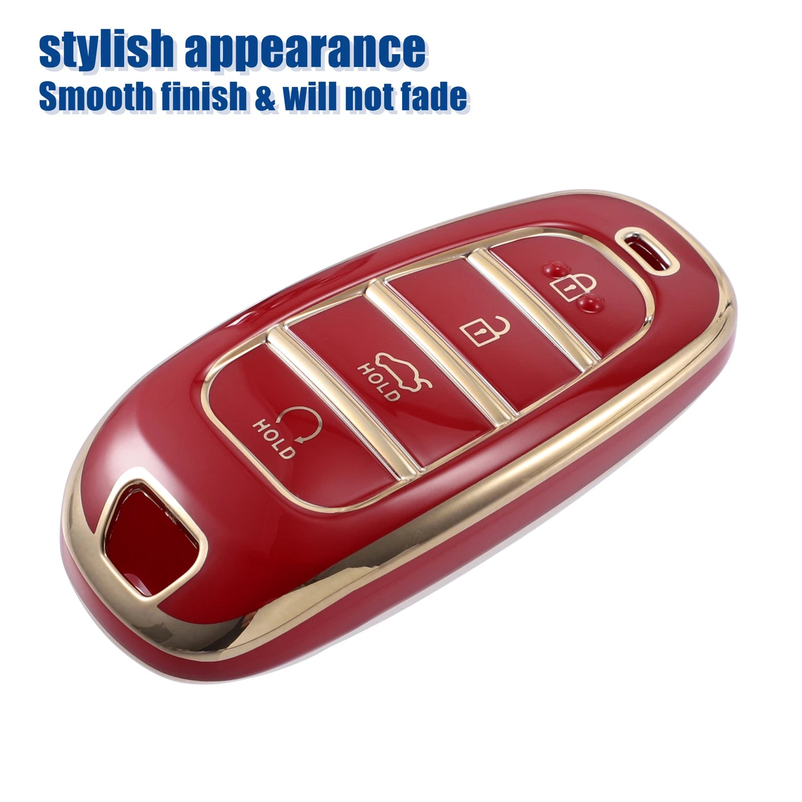 TPU Keyless Entry Remote Key Fob Cover for Hyundai Tucson (2016–2023) Red