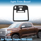 Front Row Headlight Trim Bezel for Toyota Tundra (2022–2023) Carbon Fiber Black