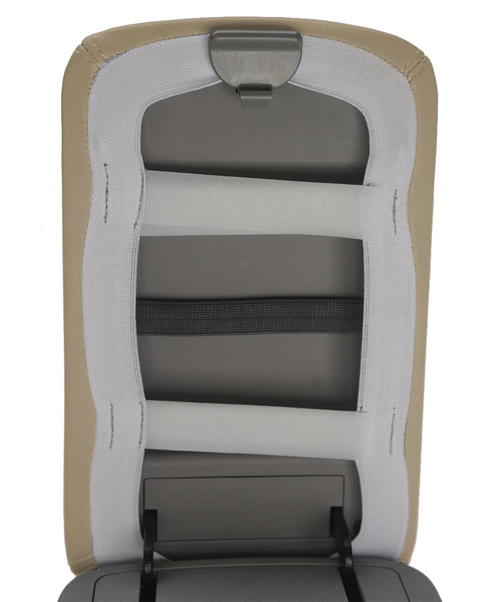 Console Lid Pull Over Cover Leather for Hyundai Santa Fe (2007–2012) Beige