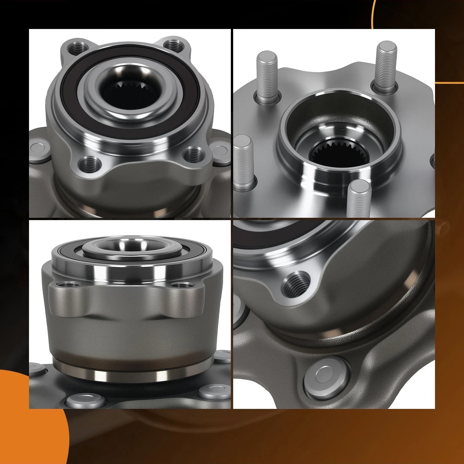 Set of 2 Rear LH RH Wheel Hub & Bearing for Infiniti QX60 Nissan Pathfinder (2013–2020) WE61773
