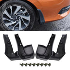 Set of 4 Mud Guard Flaps for Honda Civic X (2016–2021) - Black