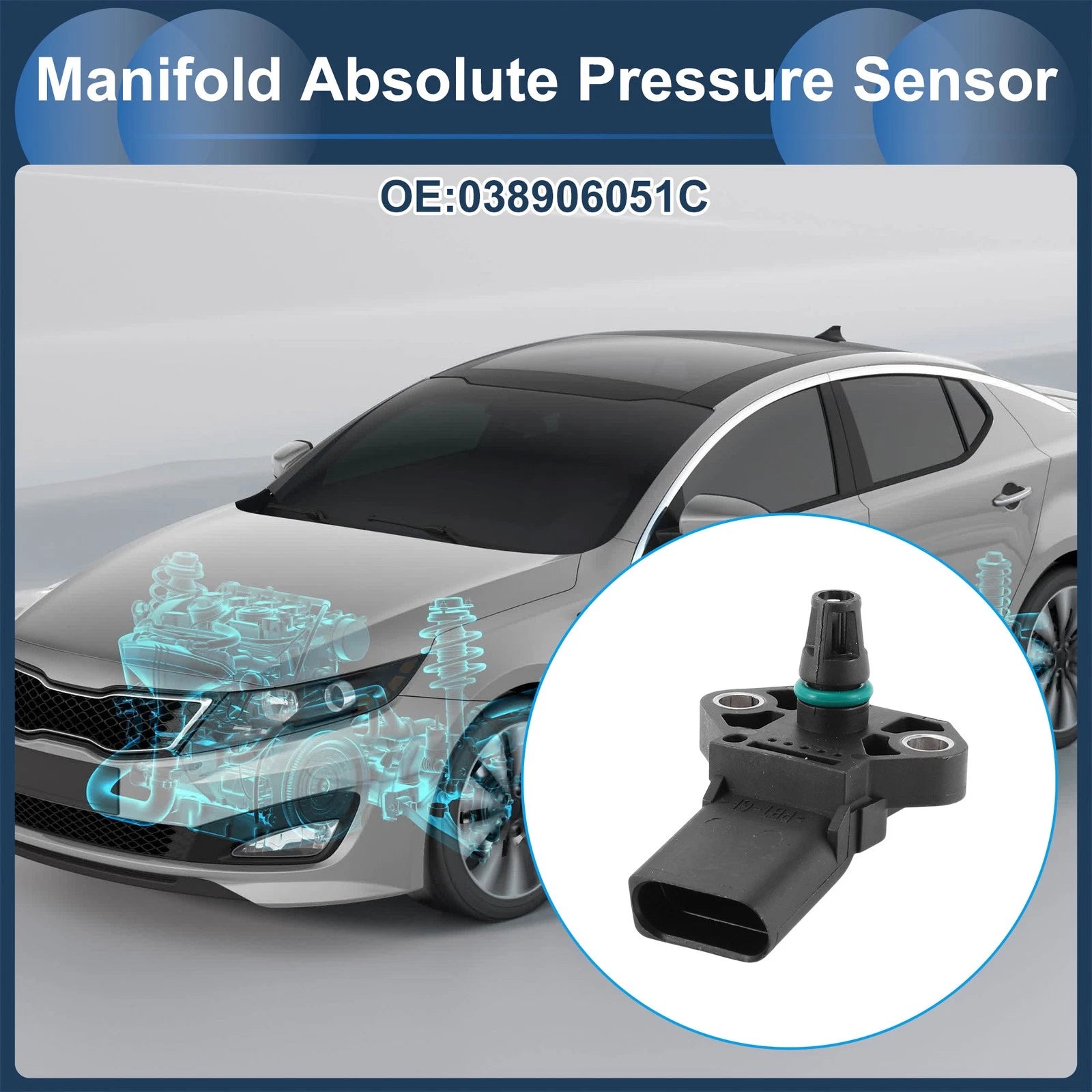MAP Pressure Sensor No. 038906051C for Audi TT Quattro (1999–2006)