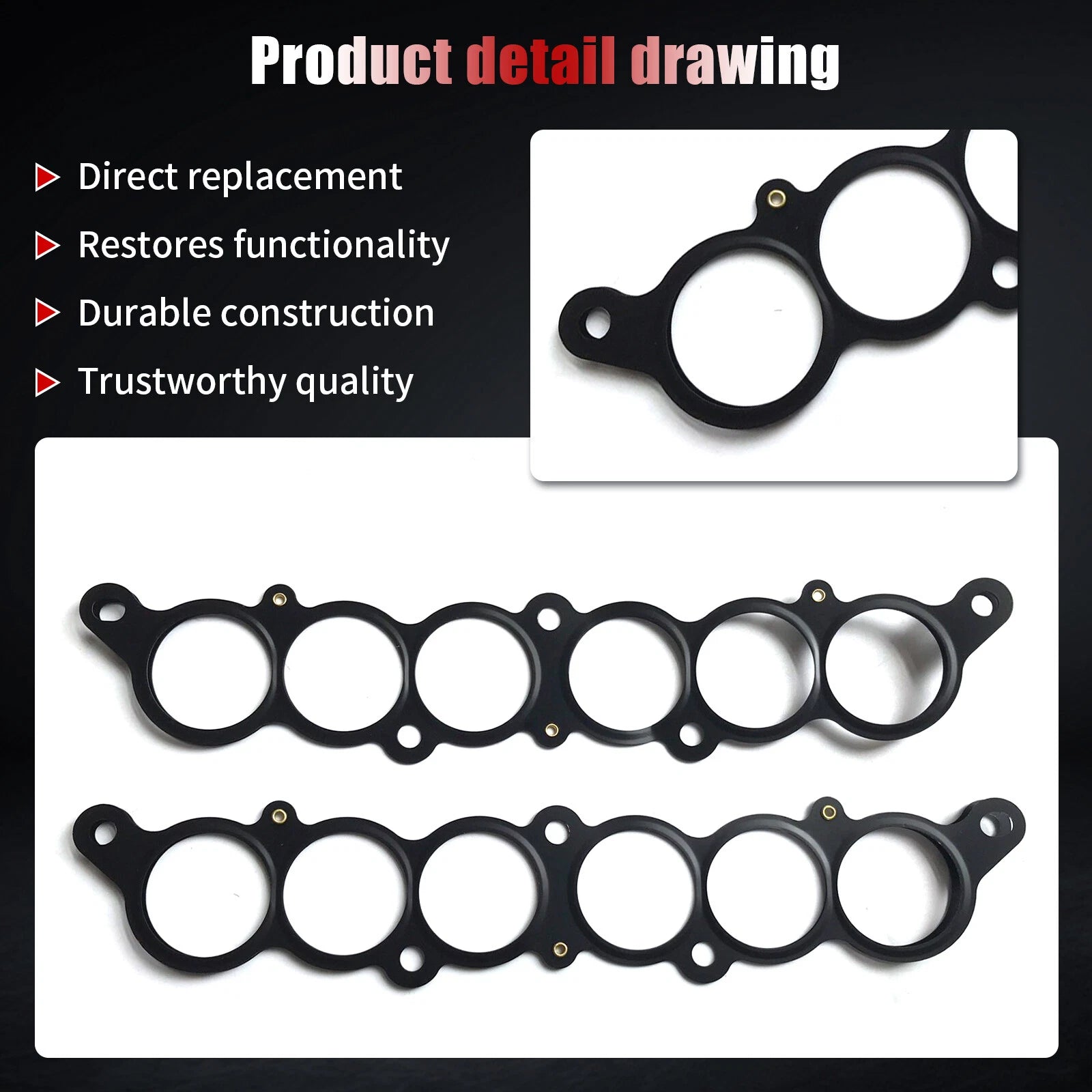 Engine Manifold Plenum Gasket for Toyota Tacoma Tundra T100 (1995–2004)