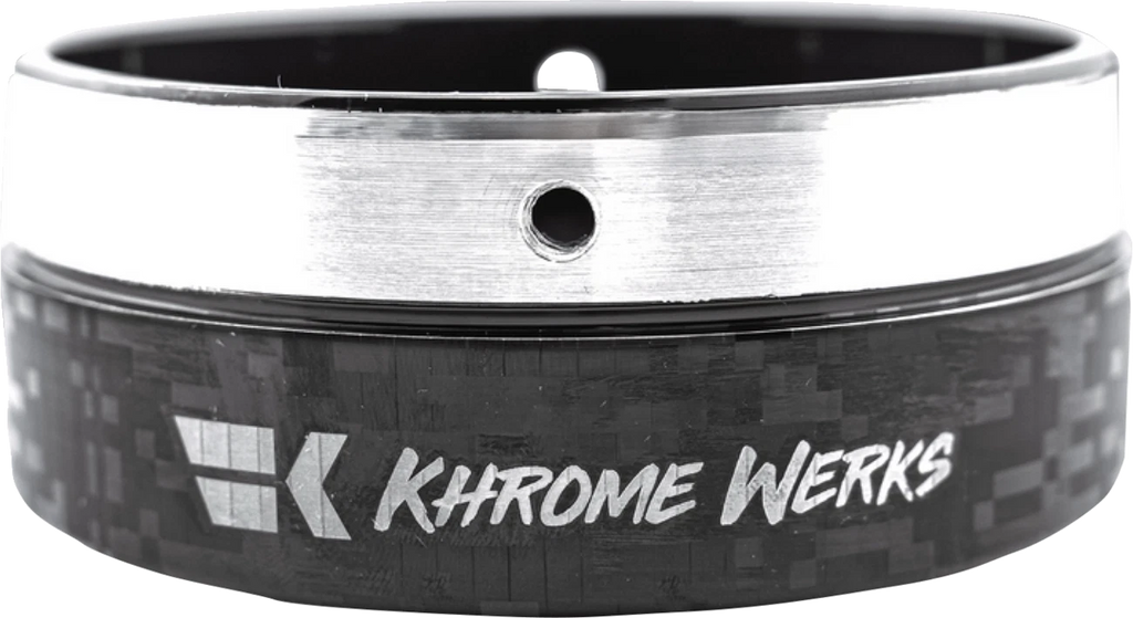 Exhaust End Cap for KHROME WERKS (200880P) - Billet Cut Tip - Carbon - 4-1/2"