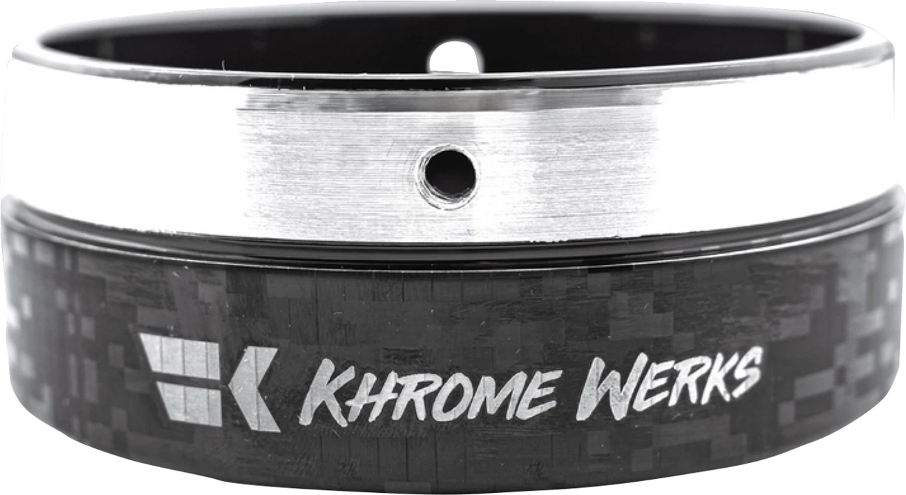 Exhaust End Cap for KHROME WERKS (200880P) - Billet Cut Tip - Carbon - 4-1/2"