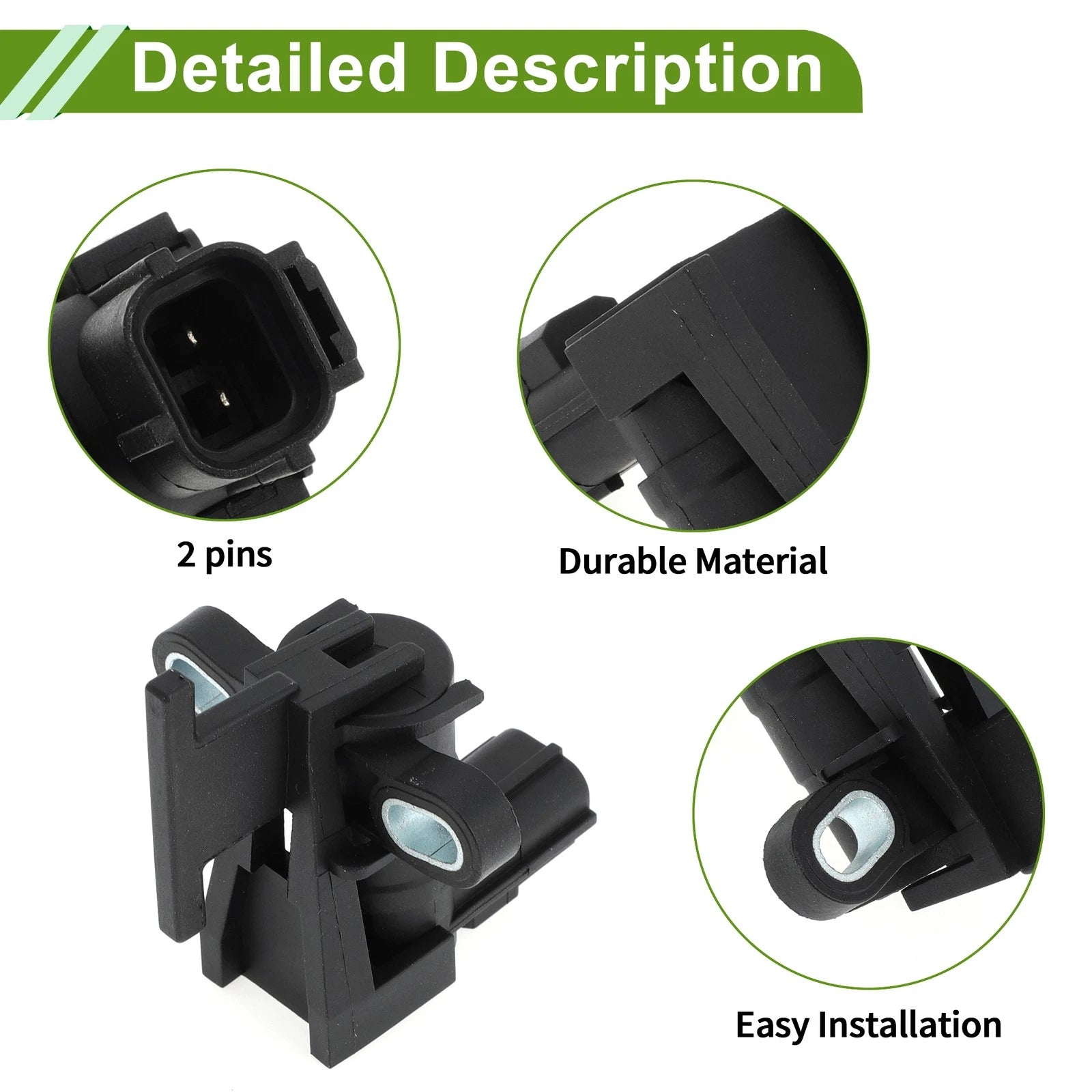 Crankshaft Position Sensor for Ford Focus (2003–2011) 1S7Z6C315AAA Black